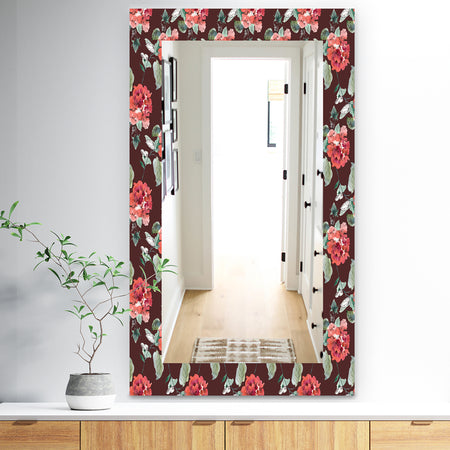 Obsidian Bloom 2 - Traditional Mirror - Wall Mirror