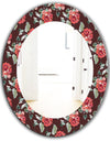 Obsidian Bloom 2 - Traditional Mirror - Oval or Round Wall Mirror