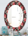 Obsidian Bloom 2 - Traditional Mirror - Oval or Round Wall Mirror