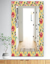 Red Rose In Yellow - Traditional Mirror - Frameless Bathroom Mirror