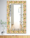 Floral and Birds In Yellow - Traditional Mirror - Frameless Vanity Mirror