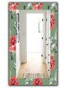Green Flowers 2 - Traditional Mirror - Wall Mirror