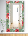 Green Flowers 2 - Traditional Mirror - Wall Mirror