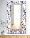 Purple Bloom 1 - Traditional Mirror - Frameless Wall Mirror