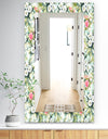 Green Flowers 5 - Traditional Mirror - Wall Mirror