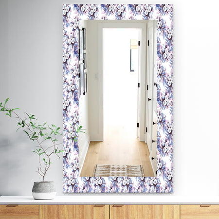 Purple Bloom 3 - Traditional Mirror - Frameless Bathroom Mirror