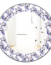 Purple Bloom 3 - Traditional Mirror - Frameless Oval or Round Bathroom Mirror