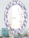 Purple Bloom 3 - Traditional Mirror - Frameless Oval or Round Bathroom Mirror