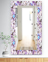 Purple Bloom 4 - Traditional Mirror - Frameless Bathroom Mirror