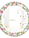 Green Flowers 7 - Traditional Mirror - Oval or Round Wall Mirror