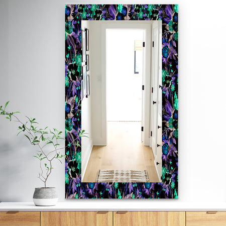 Green Flowers 13 - Traditional Mirror - Wall Mirror