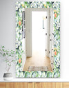 Green Flowers 8 - Traditional Mirror - Wall Mirror