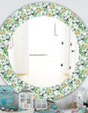 Green Flowers 11 - Traditional Mirror - Oval or Round Wall Mirror