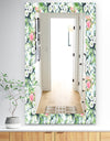 Green Flowers 12 - Traditional Mirror - Vanity Mirror