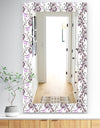 Hand Drawn Purple Flowers - Traditional Mirror - Vanity Mirror