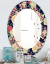 Obsidian Bloom 4 - Farmhouse Mirror - Oval or Round Wall Mirror