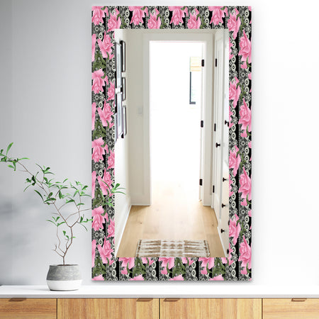 Pink Blossom 6 - Traditional Mirror - Frameless Wall Mirror