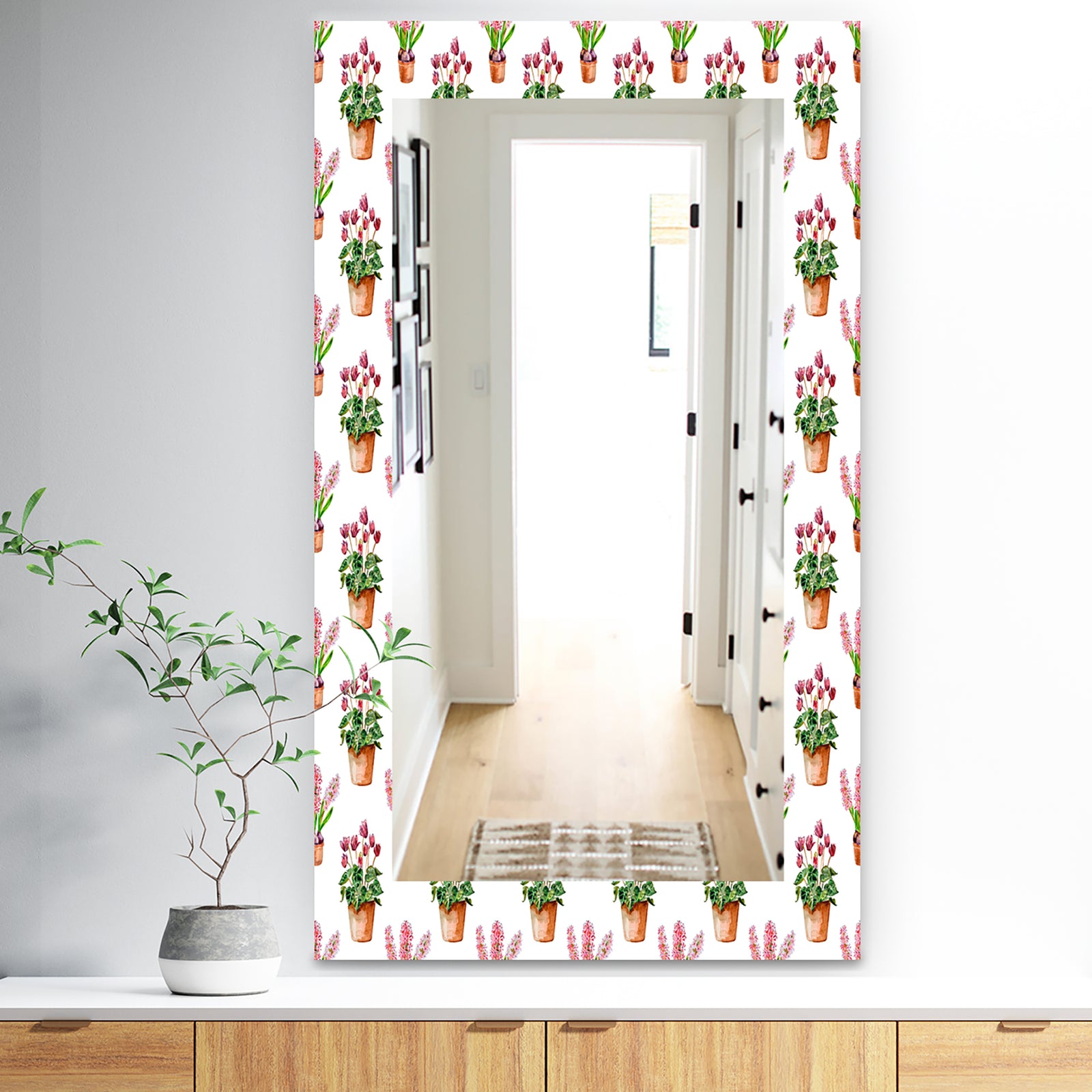 Home Flower - Traditional Mirror - Vanity Mirror
