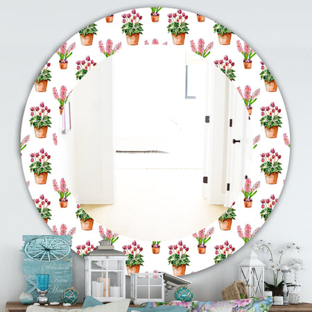 Home Flower - Traditional Mirror - Oval or Round Wall Mirror