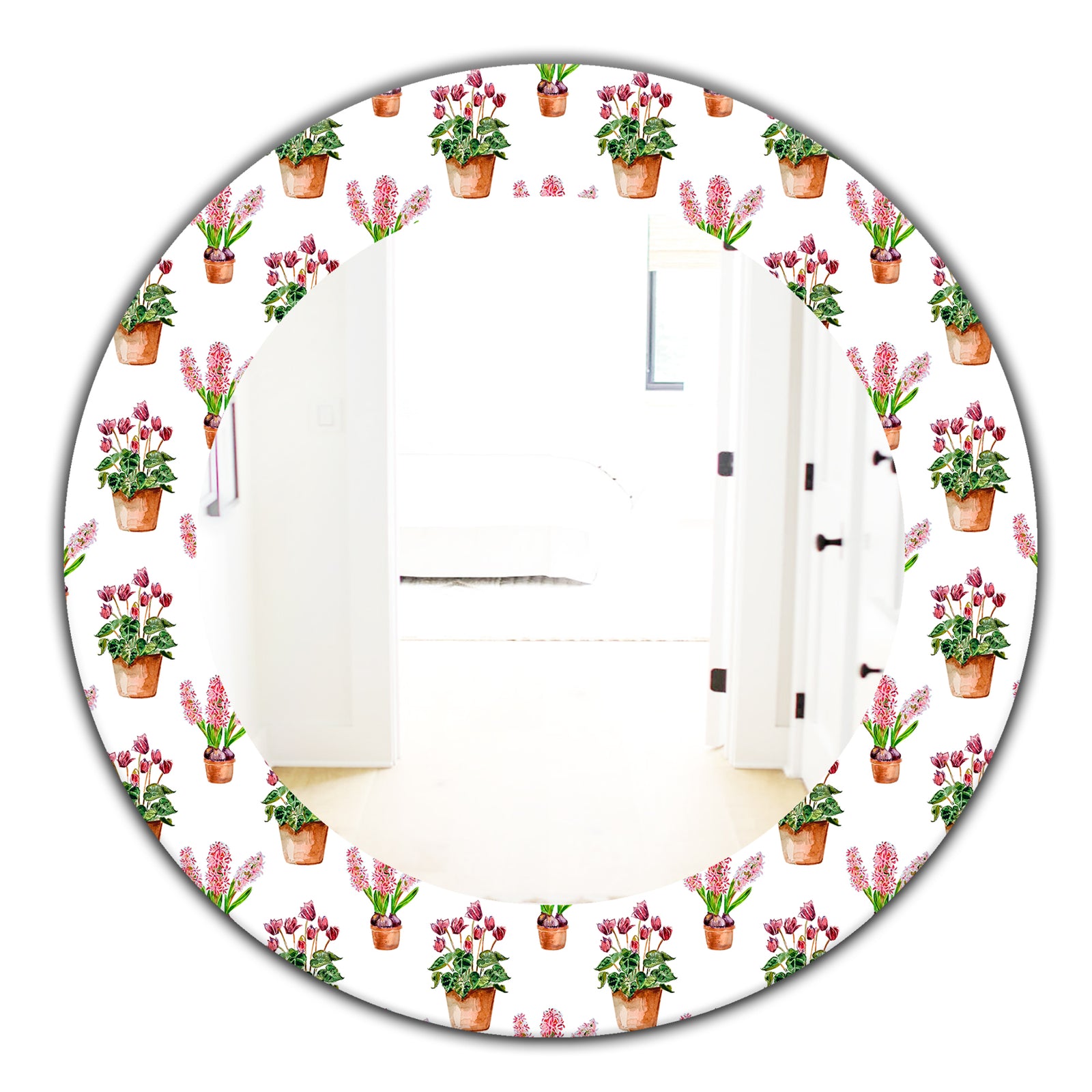 Home Flower - Traditional Mirror - Oval or Round Wall Mirror