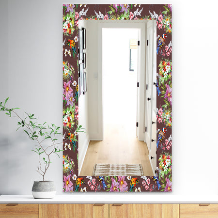 Obsidian Bloom 6 - Traditional Mirror - Wall Mirror