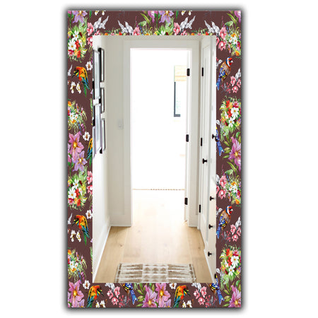 Obsidian Bloom 6 - Traditional Mirror - Wall Mirror
