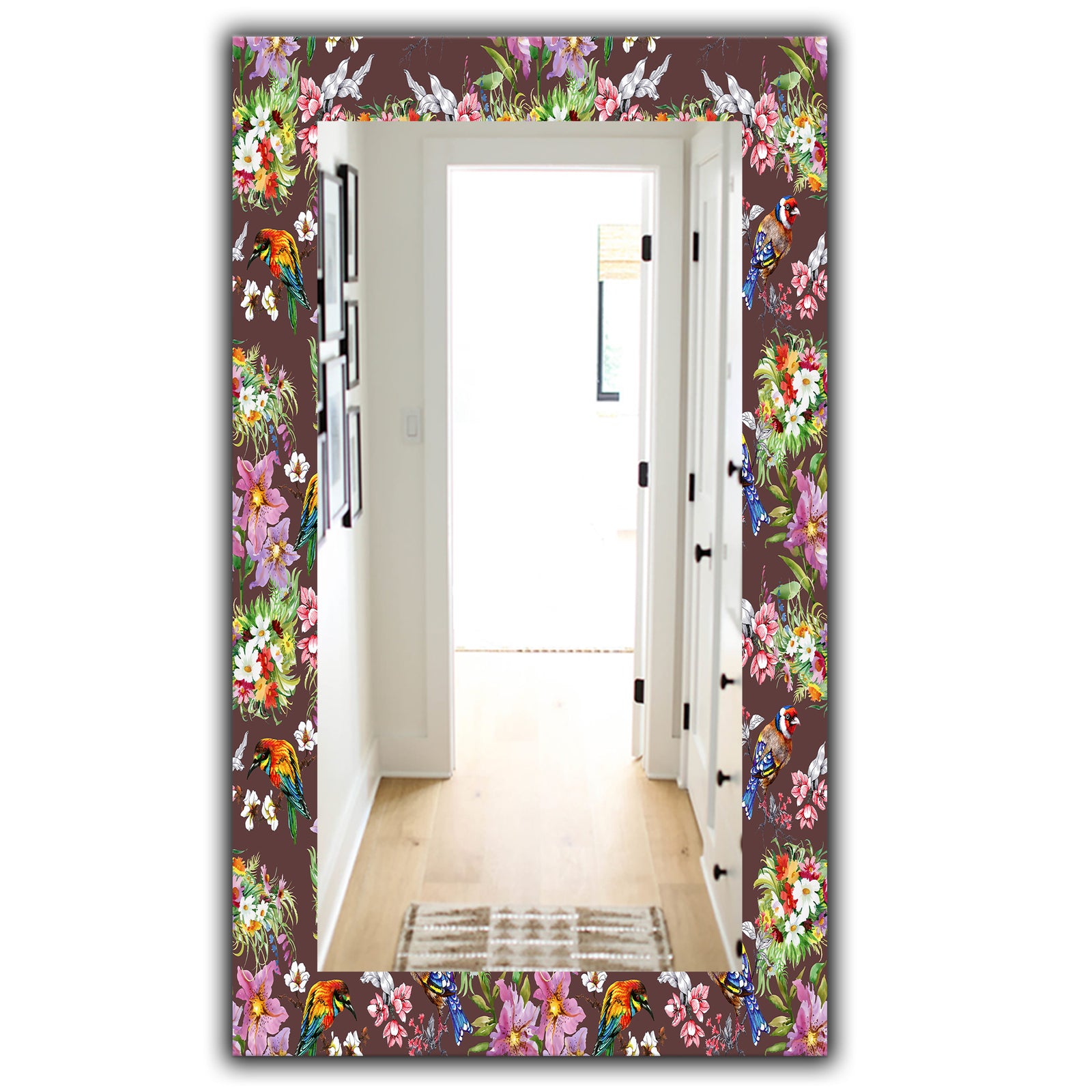 Obsidian Bloom 6 - Traditional Mirror - Wall Mirror