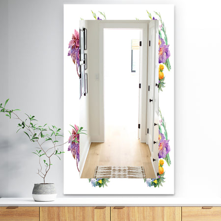 Pink Blossom 7 - Traditional Mirror - Frameless Vanity Mirror