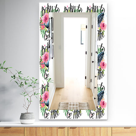 Whale and Roses - Traditional Mirror - Vanity Mirror
