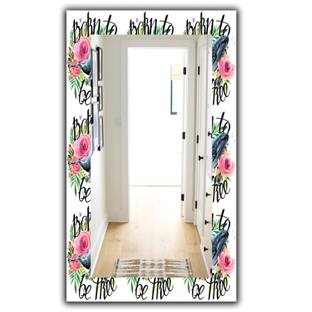 Whale and Roses - Traditional Mirror - Vanity Mirror