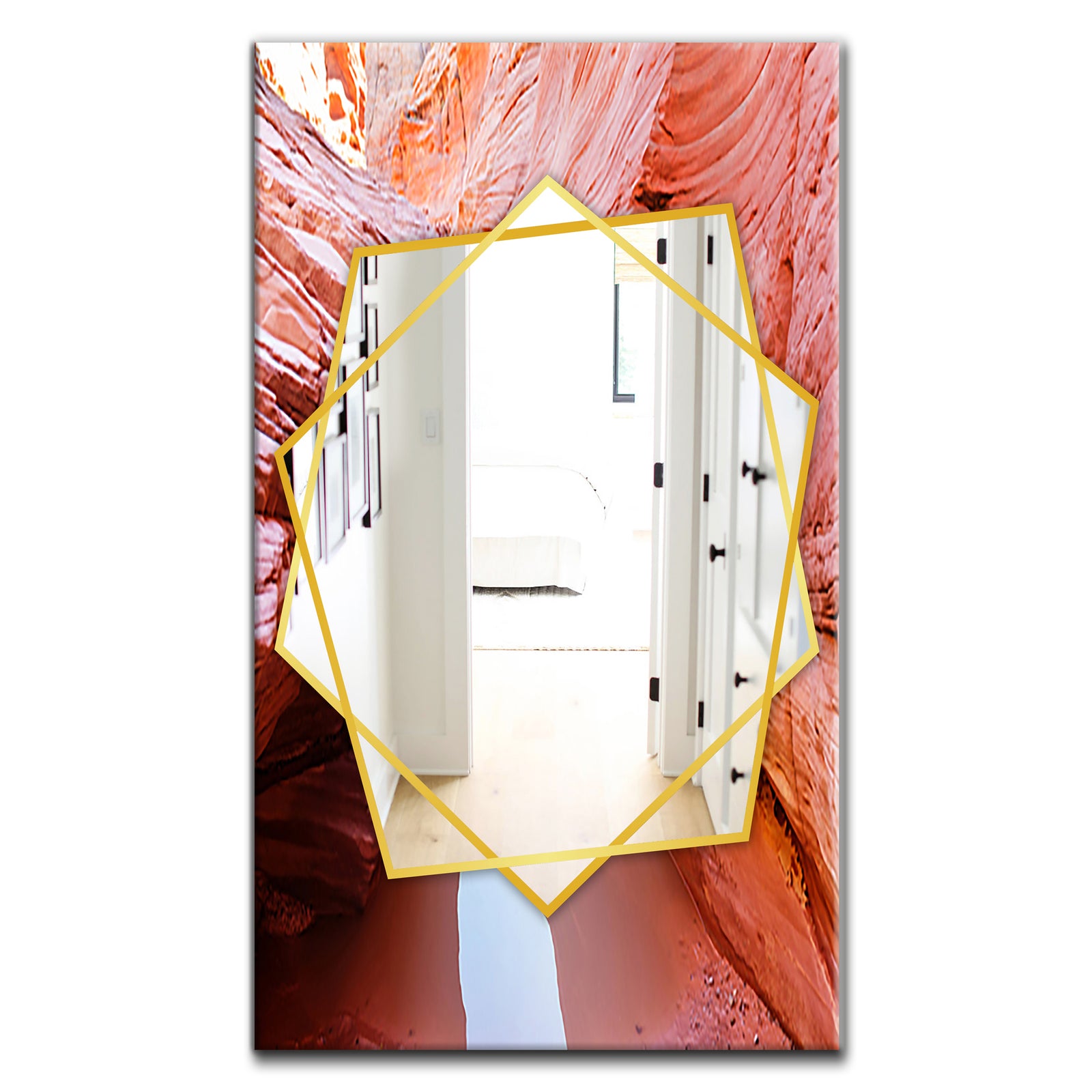 Canyon Colorful Sandstone Formation - Traditional Mirror - Wall Mirror