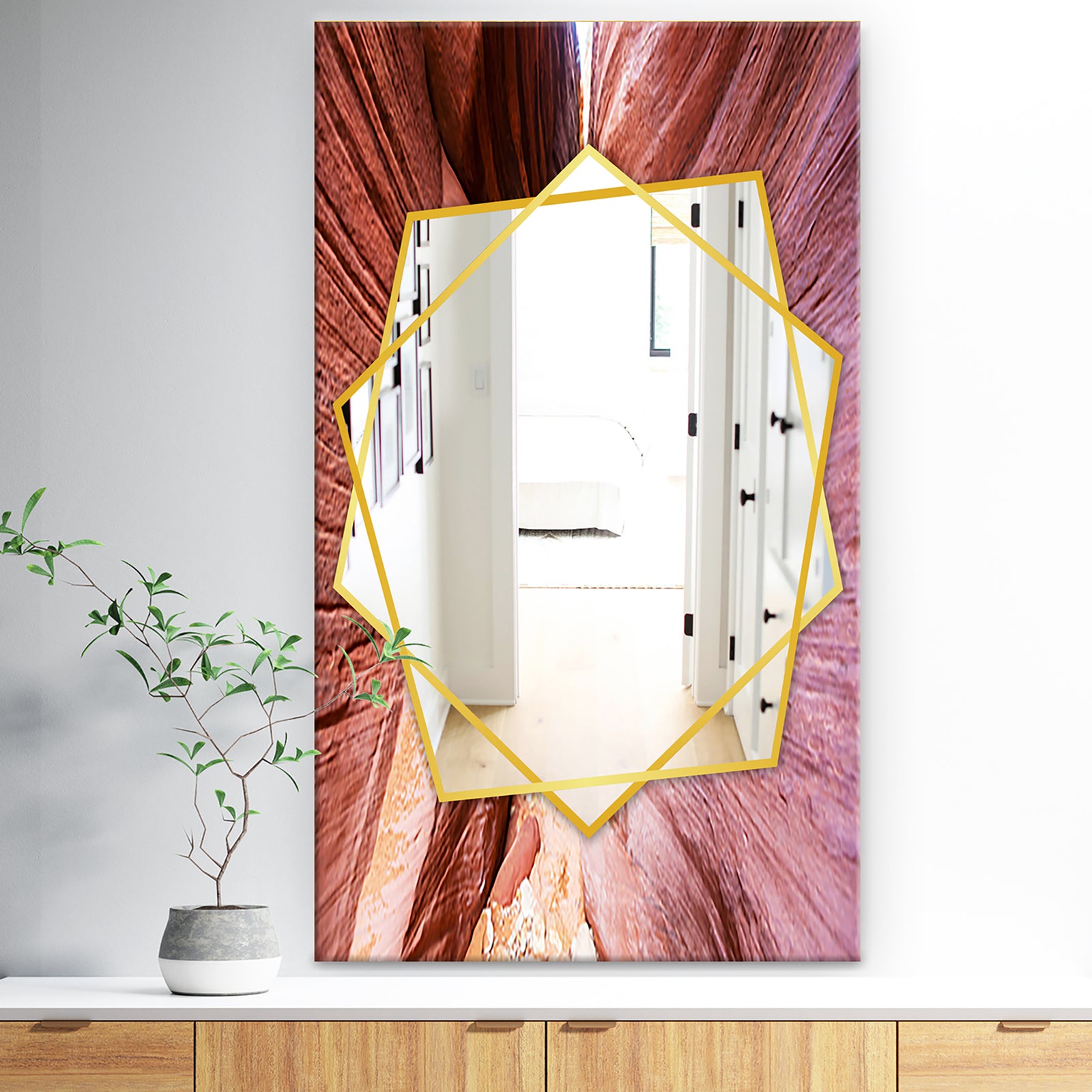 Grand Staircase Escalante National Park Sandstone Formation - Traditional Mirror - Wall Mirror