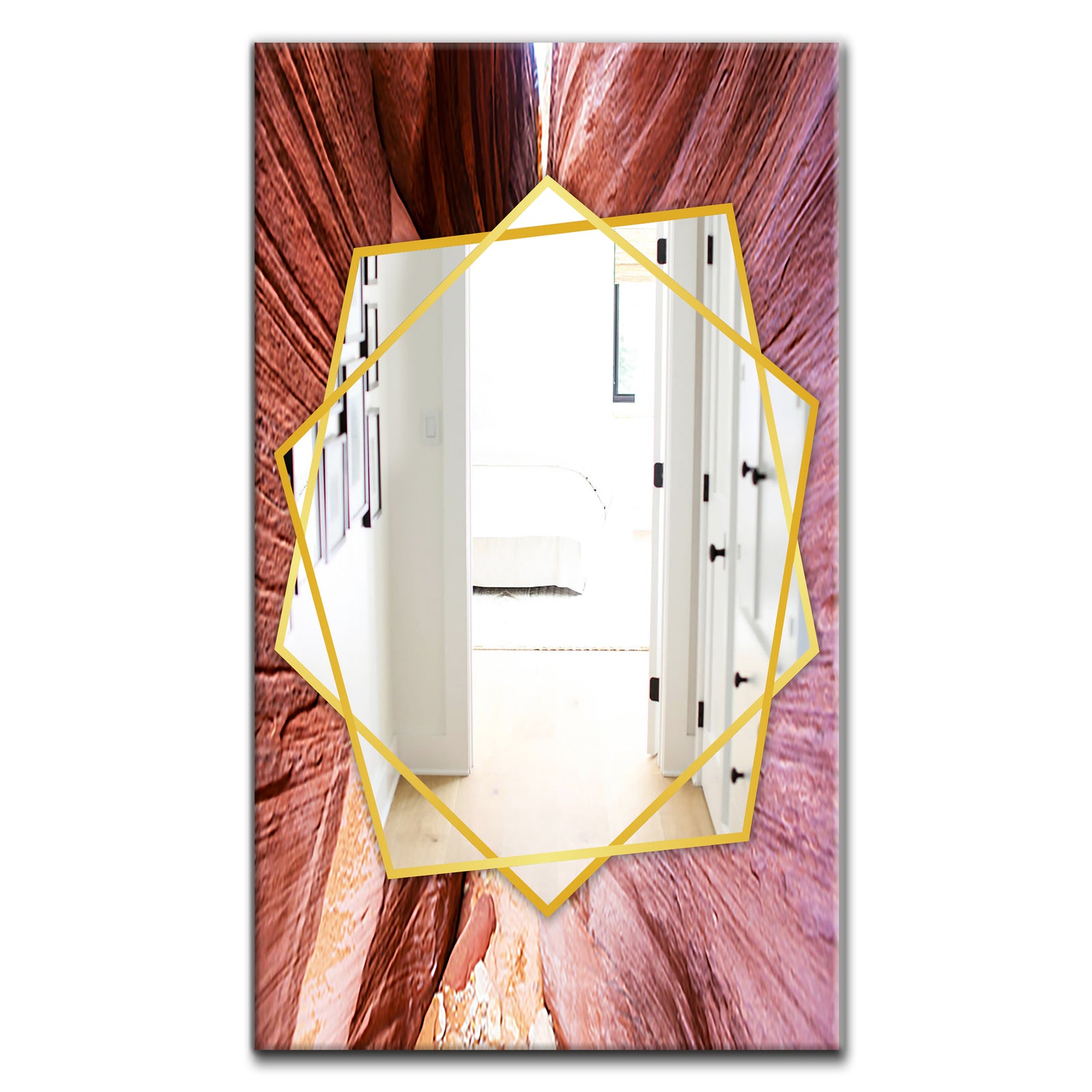 Grand Staircase Escalante National Park Sandstone Formation - Traditional Mirror - Wall Mirror