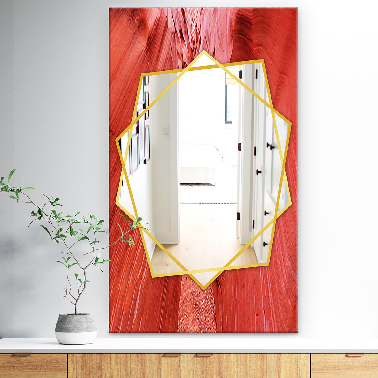 Grand Escalante National Park Canyon Sandstone - Traditional Mirror - Frameless Wall Mirror