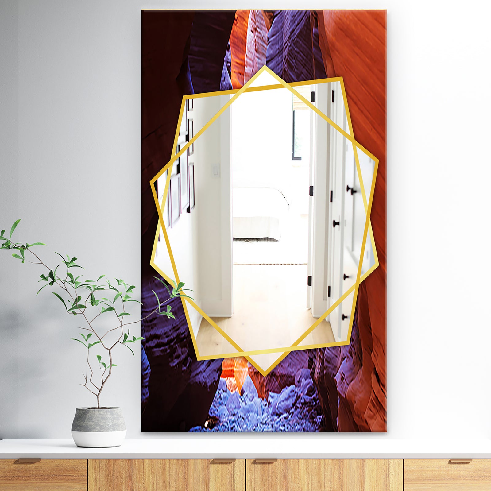 Lightsream Deep In A Remote Slot Antelope Canyon - Traditional Mirror - Wall Mirror
