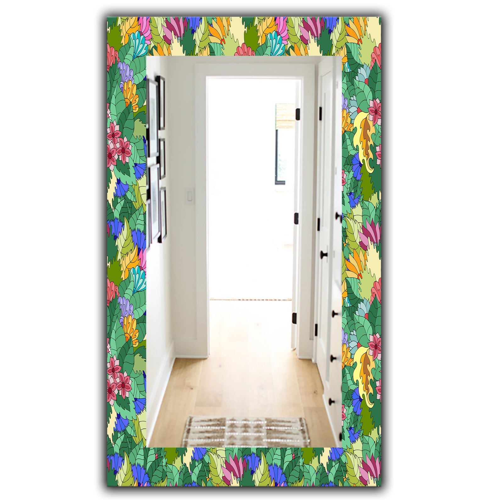 Tropical Mood Foliage 1 - Modern Mirror - Wall Mirror