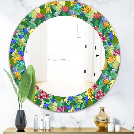 Tropical Mood Foliage 1 - Modern Mirror - Oval or Round Wall Mirror