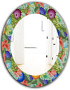 Tropical Mood Foliage 2 - Traditional Mirror - Frameless Oval or Round Wall Mirror