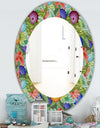 Tropical Mood Foliage 2 - Traditional Mirror - Frameless Oval or Round Wall Mirror