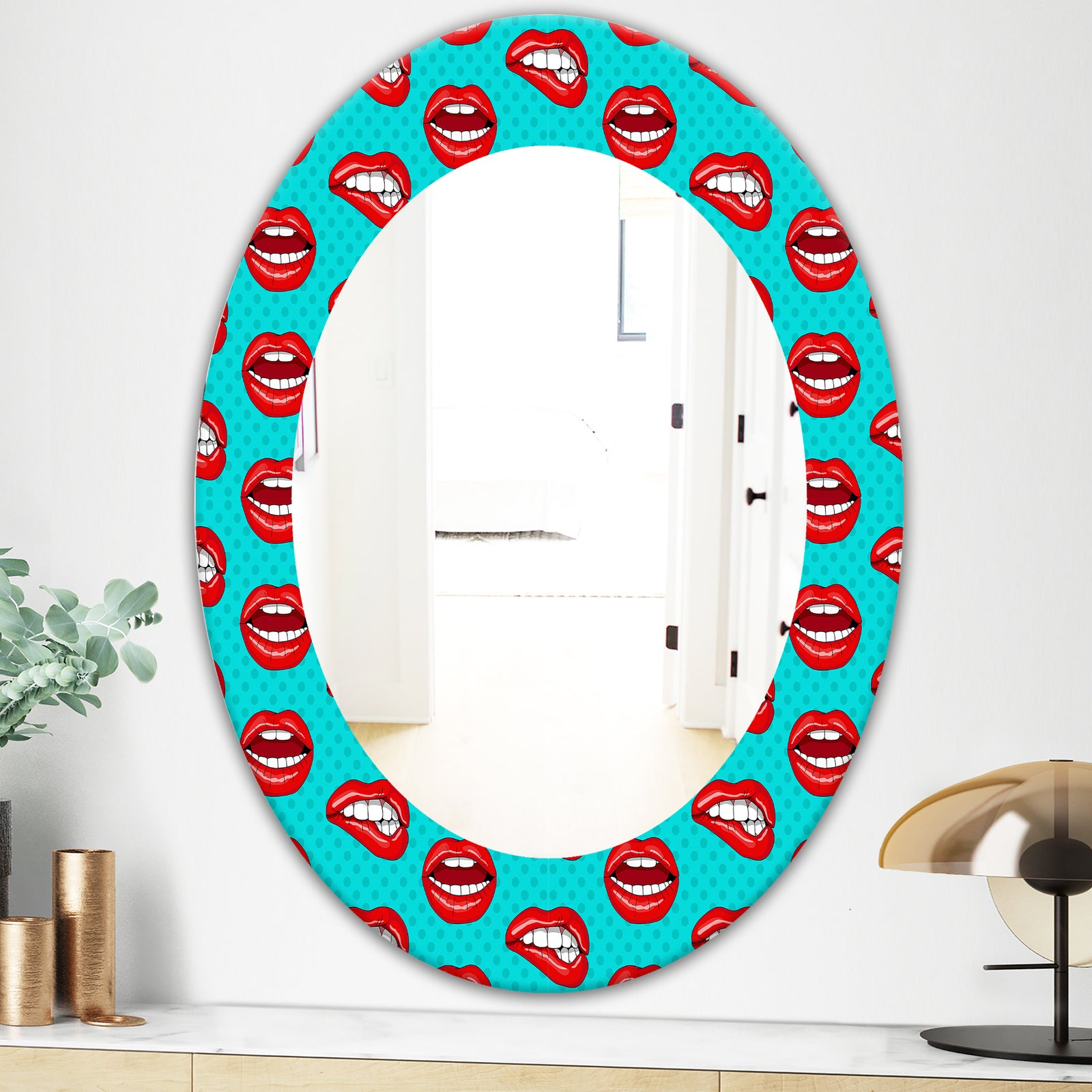 Hot Lips - Modern Mirror - Oval or Round Wall Mirror