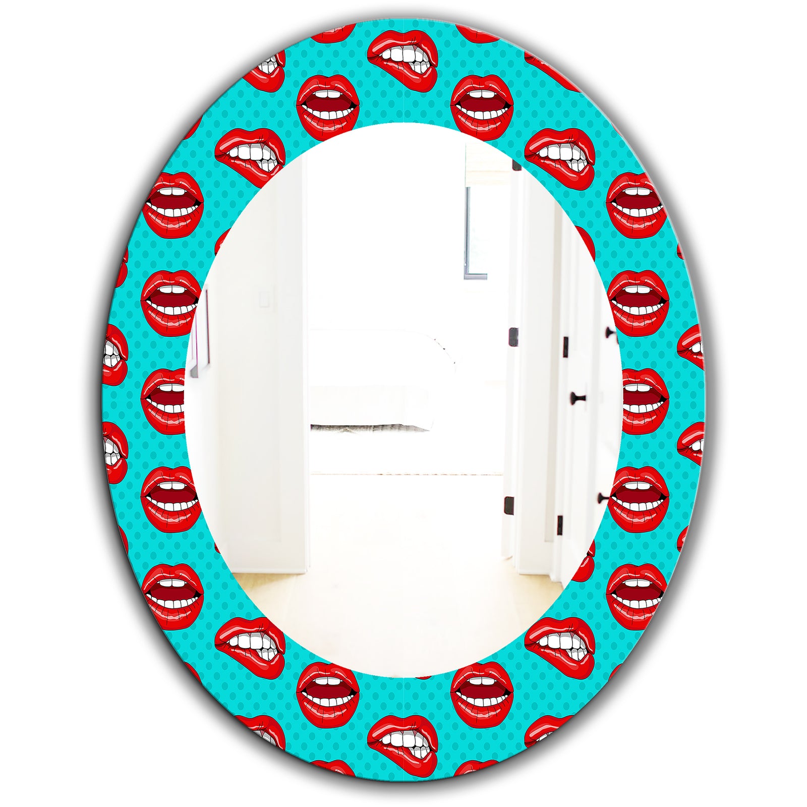 Hot Lips - Modern Mirror - Oval or Round Wall Mirror