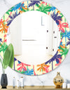 Tropical Mood Foliage 3 - Bohemian and Eclectic Mirror - Oval or Round Wall Mirror