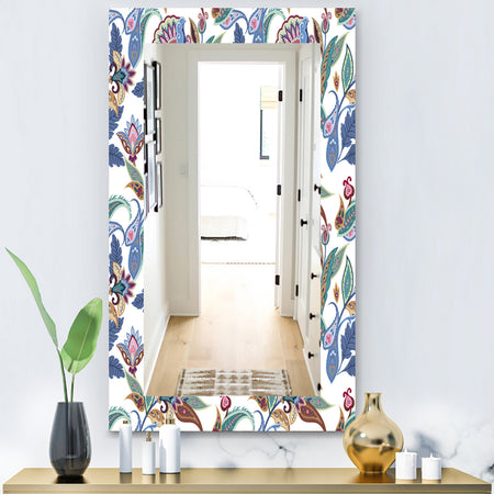 Tropical Mood Blue 1 - Bohemian and Eclectic Mirror - Vanity Mirror