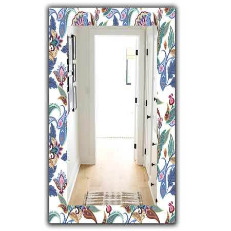 Tropical Mood Blue 1 - Bohemian and Eclectic Mirror - Vanity Mirror