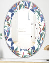 Tropical Mood Blue 1 - Bohemian and Eclectic Mirror - Oval or Round Wall Mirror