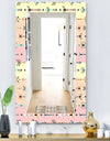 Pink Spheres 1 - Bohemian and Eclectic Mirror - Frameless Modern Wall Mirror