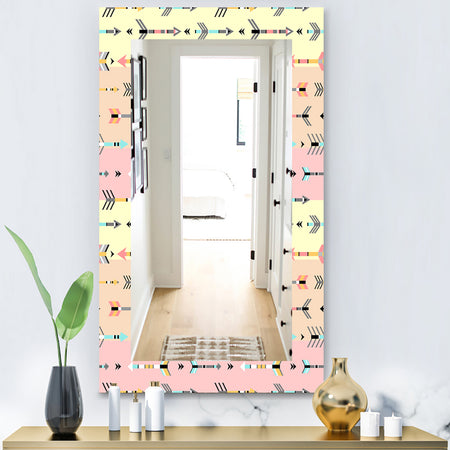 Pink Spheres 1 - Bohemian and Eclectic Mirror - Frameless Modern Wall Mirror