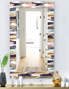 Gold Glitter Textured Brush Strokes and Stripes - Modern Mirror - Wall Mirror