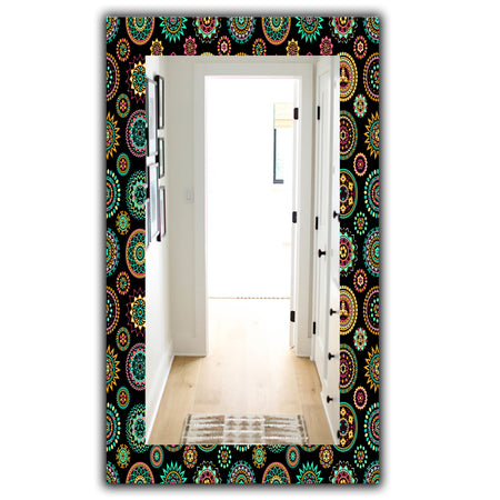 Obsidian Impressions 1 - Bohemian and Eclectic Mirror - Modern Wall Mirror