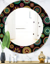 Obsidian Impressions 2 - Bohemian and Eclectic Mirror - Oval or Round Wall Mirror